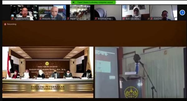 unsoed 2 Ujian terbuka diserta Hassan Ishaq di Fapet Unsoed, Rabu (11/11/2020).