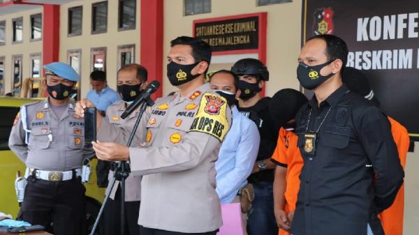 BISMO.JPG Kapolres Majalengka AKBP Bismo Teguh Prakoso saat konferensi pers pengungkapan kasus prostitusi online. (Foto: Humas Polda Jabar)