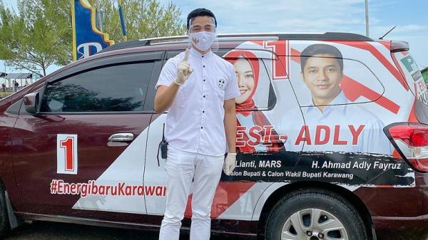 Cawabup Karawang Adly Fairuz saat kampanye Pilkada Karawang. (Foto: Instagram adlyfayruz)