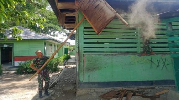 Pasukan perbatasan di Belu, NTT. (Foto: Kodam Udayana).