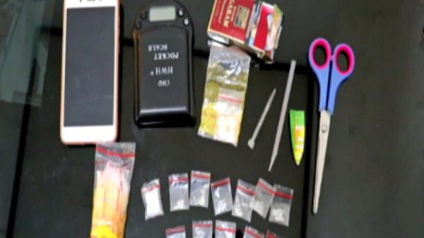 Barang bukti narkoba jenis sabu dari pasuri asal Pringsewu Lampung edarkan sabu (Indra Siregar/iNews)