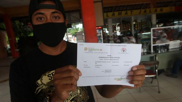 Ilustrasi surat keterangan rapid test. (Foto: Dok Media Center Pemprov Kalsel)