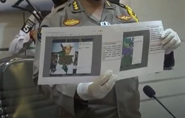 Tangkapan layar ujaran kebencian yang diunggah simpatisan FPI di Kalteng. (Foto: iNews/Ade Sata)