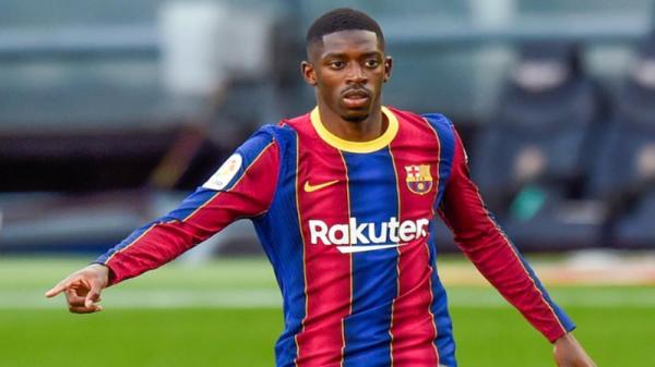 Ousmane Dembele Barcelona jumpa Eibar pada jornada ke-16 Liga Spanyol di Camp Nou, Rabu (30/12/2020) dini hari WIB. Klub Katalan itu dipastikan tak akan diperkuat Lionel Messi. (Foto: Onze Mondial)
