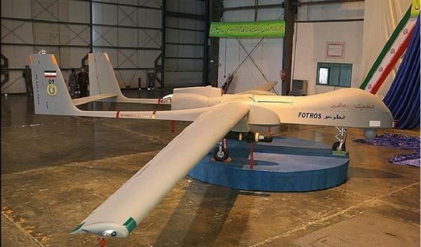 Salah satu drone militer buatan Iran, Fotros. (Foto: Tasnim)