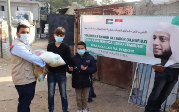 Anak Palestina berharap semoga Syekh Ali Jaber segera sembuh. (Foto: Media Sosial)