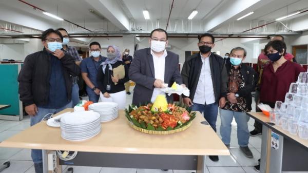 HUT iNews.id 2 Acara syukuran HUT ke-3 iNews.id, Jumat (8/1/2021). (Foto: MNC Media/Aziz Indra).