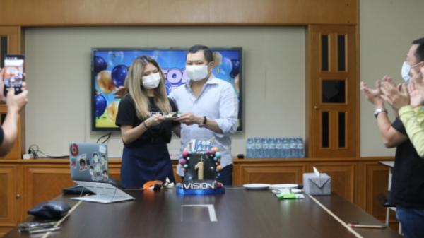 HT Vision+ Executive Chairman MNC Group Hary Tanoesoedibjo dalam acara ulang tahun ke-1 Vision+ di Jakarta, Jumat (15/1/2021). (Foto: MNC Media).