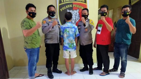 Satu pelaku pemerkosaan pelajar SMP di Tanggamus ditangkap jajaran Polsek Pugung (Indra Siregar/iNews)