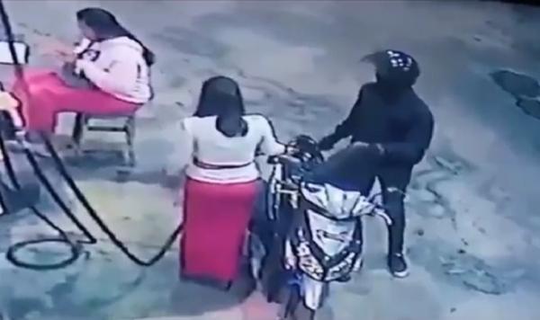 Perampokan di SPBU Jalan Raya Pelabuhan Benoa, Denpasar, Bali sudah terjadi yang kedua kali. (Foto: iNews.id/Aris Wiyanto)