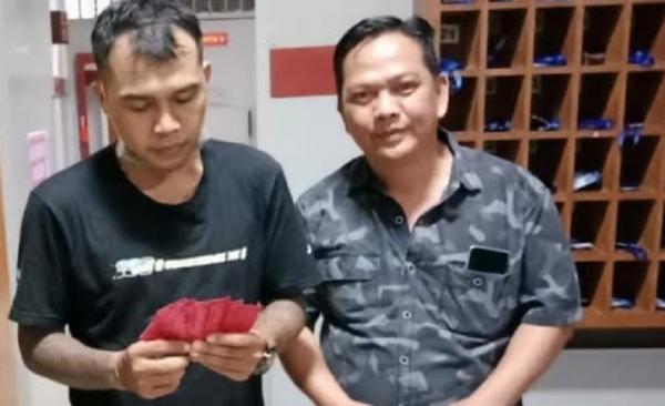 Nasi Jinggo Pil Koplo 2 I Made Suandika, pelaku penyelundupan pil koplo dalam nasi jinggo ke Lapas Kerobokan, Bali. (Foto: MNC Portal/Chusna Mohammad)