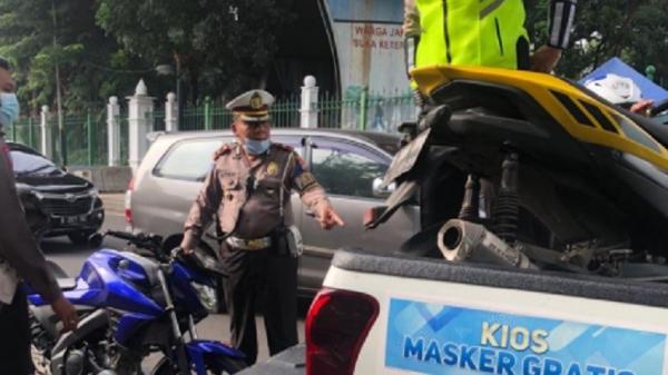 Penampakan Motor Berknalpot Bising Ditindak Sekitar Istana, Ada yang Diangkut Mobil Bak Terbuka