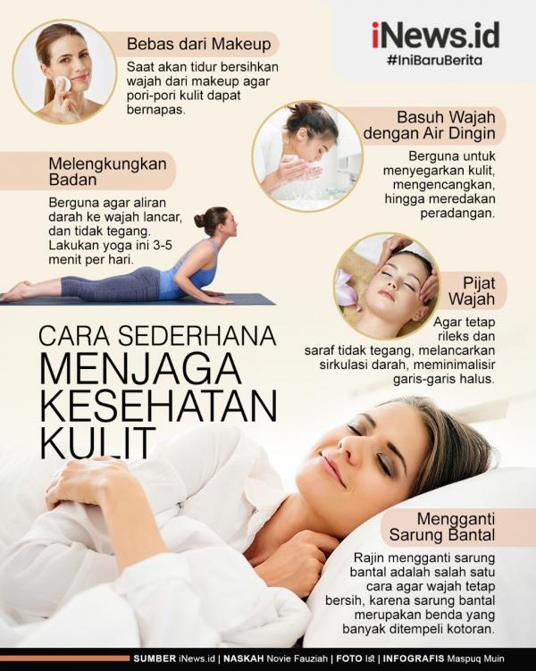 Infografis Tips Menjaga Kesehatan Kulit