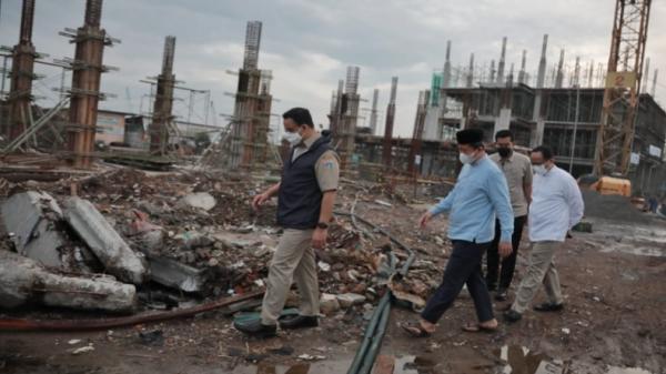 Gubernur DKI Jakarta Anies Baswedan di Kampung Akuarium, Senin (15/3/2021). (Foto: ABW).