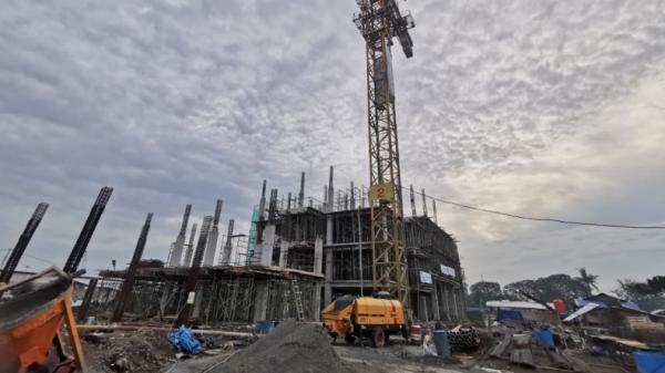 kampung akuarium dalam proses pembangunan