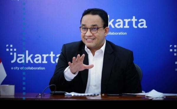 Gubernur DKI Jakarta, Anies Baswedan mengikuti forum C40 Mayoral Webinar terkait vaksinasi covid-19 secara virtual, Kamis (18/3/2021). (Foto: Instagram @aniesbaswedan)