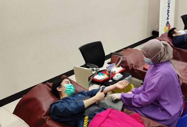 MNC Peduli gelar donor darah di iNews Tower (foto: MNC Media/ Riezky Maulana)
