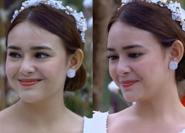 anting amanda manopo Amanda Manopo memakai anting bertahtakan permata di hari pernikahan Andin dan Aldebaran. (Foto: IG)