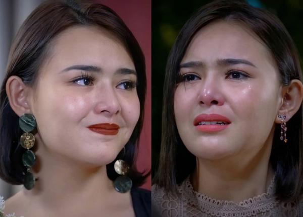 Amanda Manopo memakai anting dengan material bebatuan berwarna. (Foto: IG)