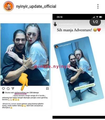 Celine Evangelista berfoto bersama seorang pria. (Foto: IG)