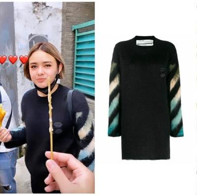 Amanda Manopo memakai sweater hitam. (Foto: IG)