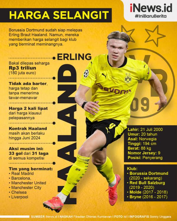 Erling Haaland Infografis
