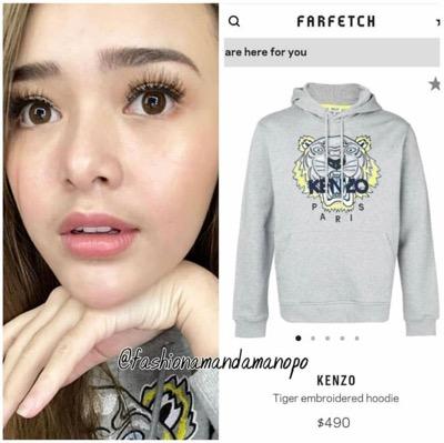 Amanda memakai jaket Hoodie abu-abu. (Foto: IG)