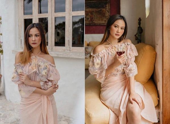 Gabriella 3 Gabriella Larasati memakai atasan sabrina. (Foto: IG)