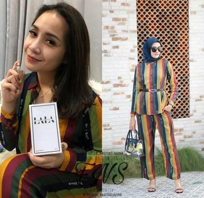 Nagita memakai setelan piyama seharga Rp200 Ribu (Foto: IG)