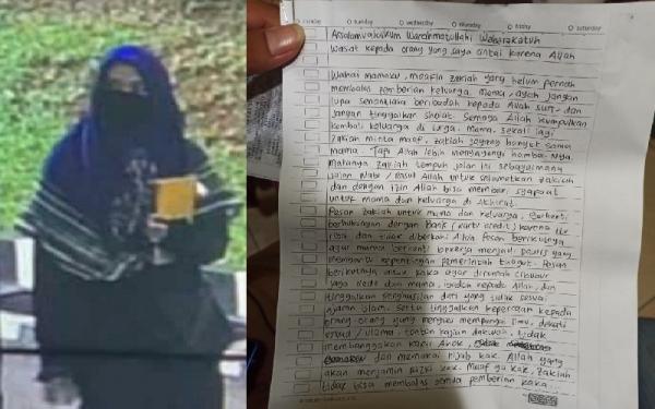 TERoris4 ZA, yang menyerang Mabes Polri dan surat wasiat yang ditulis untuk keluarga. (Foto: Istimewa)
