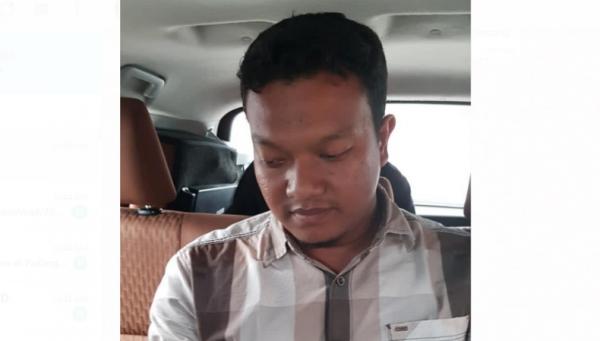 Muchsin Kamal alias Imam Muda yang diduga penjual airsoftgun ditangkap polisi, Sabtu (3/4/2021). (Foto: Istimewa).
