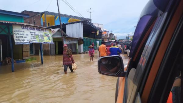 9.245 KK terdampak Banjir di Bima, NTB. Banjir disebabkan meluapnya bendungan (Humas BNPB)