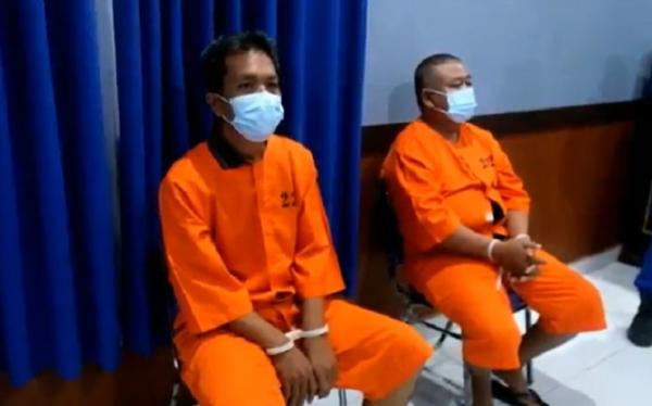 Polairud Polda Bali menahan dua tersangka KTP palsu untuk Anak Buah Kapal (ABK) di Pelabuhan Benoa. (Foto: iNews.id/Indira Arri)