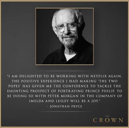 Pangeran Philip 3 Jonathan Pryce memerankan Pangeran Philip di season terakhir.