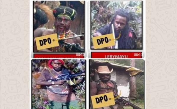 Para pimpinan KKB yang kini dalam pengejaran TNI-Polri di Papua. (Foto: Istimewa)
