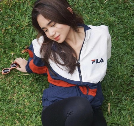 Tissa Biani tampil sporty. Tissa Biani tampil sporty.