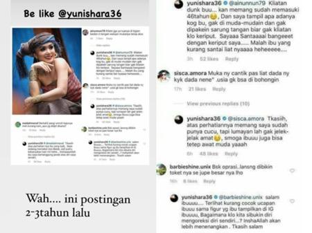 Yuni Shara santai menghadapi netizen.