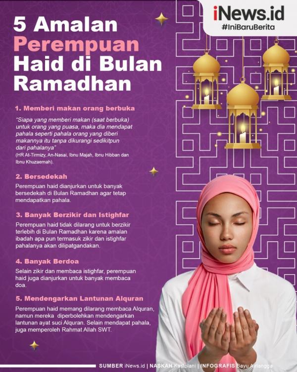 Infografis 5 Amalan Perempuan Haid Di Bulan Ramadhan