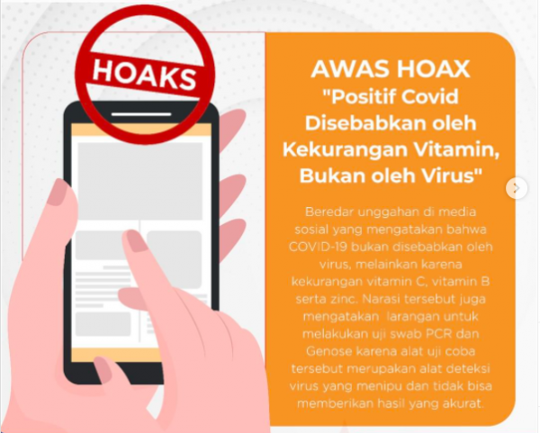 Screen Shot 2021 04 27 At 14 41 15 Penyebab Covid-19 kerb menimbulkan hoax. (Foto: Instagram)