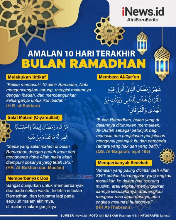 Infografis Amalan 10 Hari Terakhir Bulan Ramadhan
