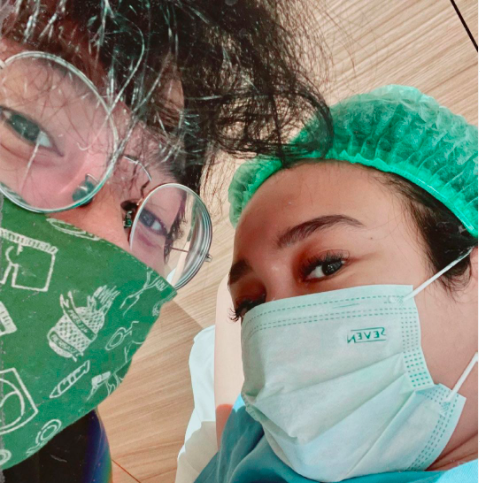 Dea Ananda bersiap menjalani program bayi tabun. (Foto: Instagram/Dea Ananda)