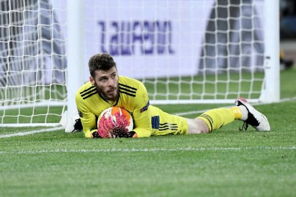 De gea Kiper MU, David De Gea tampil gemilang saat MU melawan AS Roma di leg kedua semifinal Liga Europa. De Gea lakukan 10 penyelamatan (foto: Twitter Whoscored