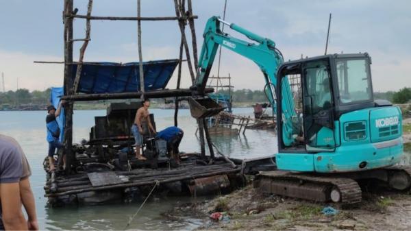 Polisi Tertibkan Tambang Ilegal di Kolong Merbuk Bangka Tengah