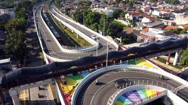 Foto dari Udara Flyover Tapal Kuda Tanjung Barat