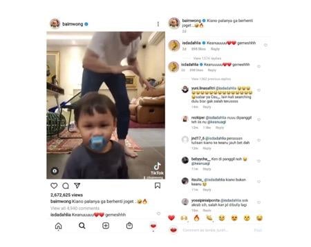 Kiano anak Baim Wong yang menggemaskan.