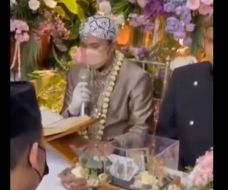 Prosesi akad nikah Fathur dan Putri. (Foto: Instagram)