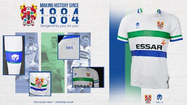 Penampakan jersey kandang baru Tranmere Rovers (foto: situs resmi Tranmere Rovers)