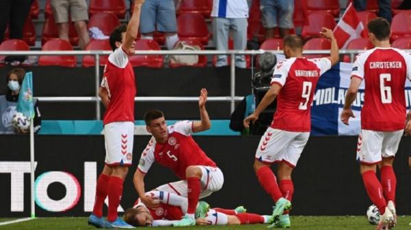 Eriksen Kolaps Reuters  Kondisi penggawa Timnas Denmark Christian Eriksen dipastikan sudah tak kritis. Kabar baik itu disampaikan sang agen, Martin Schoots. (Foto: Reuters)