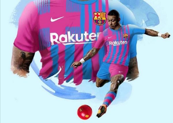 Depay Memphis Depay resmi gabung  Barcelona (foto: Twitter Memphis Depay)