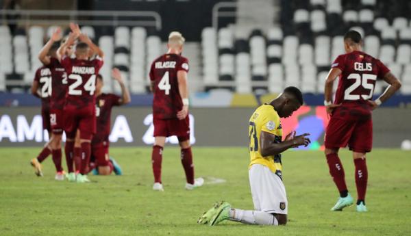 Timnas Ekuador diimbangi Venezuela 2-2 pada laga lanjutan Grup B Copa America 2021 di Stadion Nilton Santos, Senin (21/6/2021) pagi WIB. (Foto: Reuters)